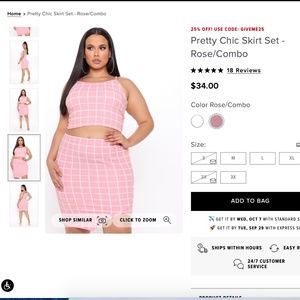 Fashion Nova Pretty Chic Skirt Set